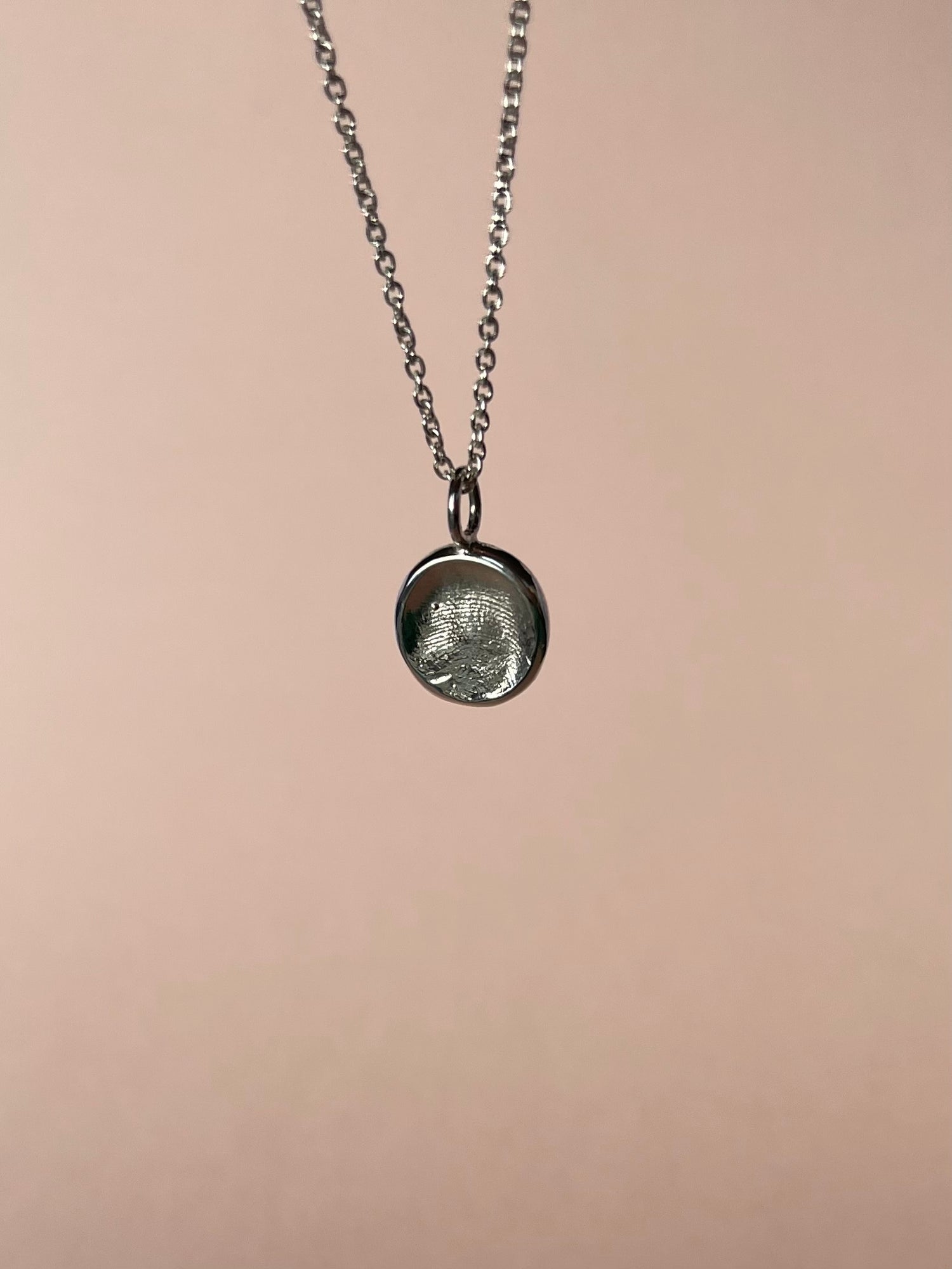 Infant Impression Pendant - Sterling Silver - Fingerprint Impression Kit + Necklace