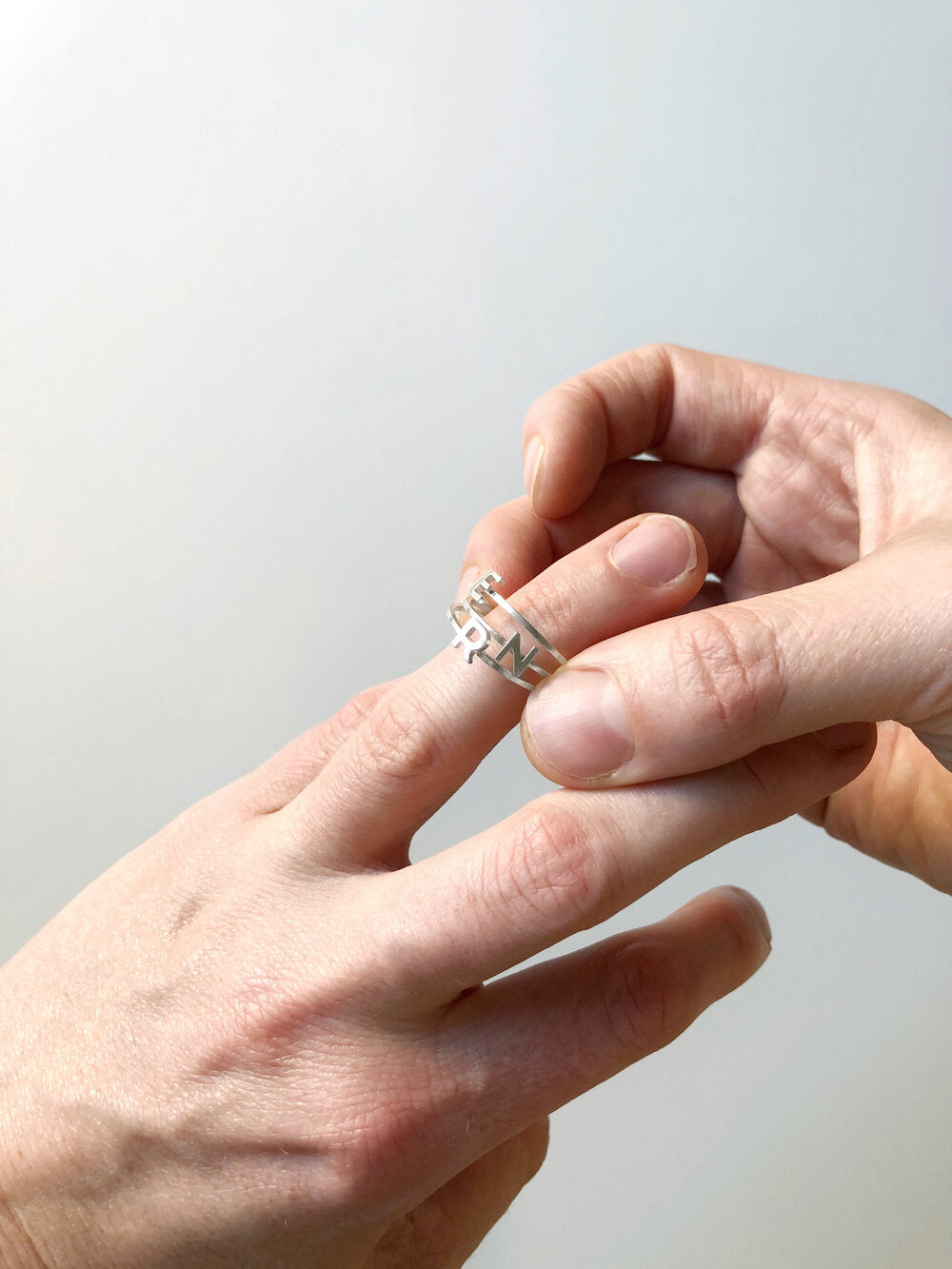Alphabet Ring - Sterling Silver