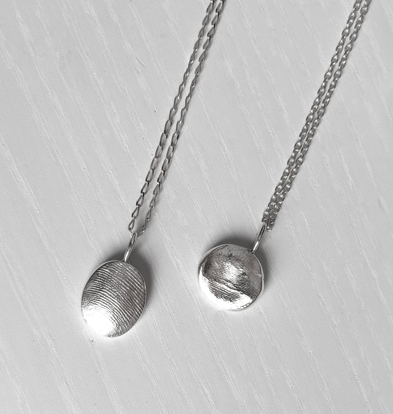 Infant Impression Pendant - Sterling Silver - Fingerprint Impression Kit + Necklace