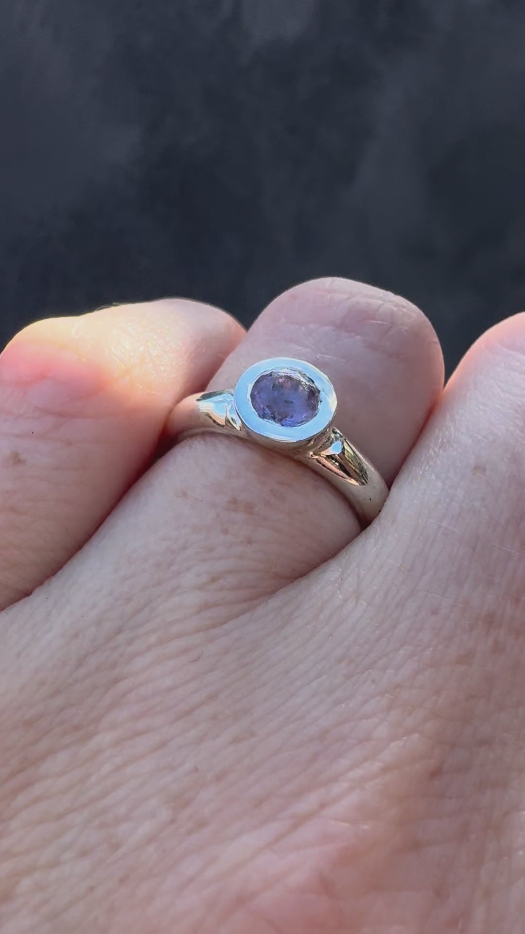Silver Lilac Spinel Chunky Organic Ring
