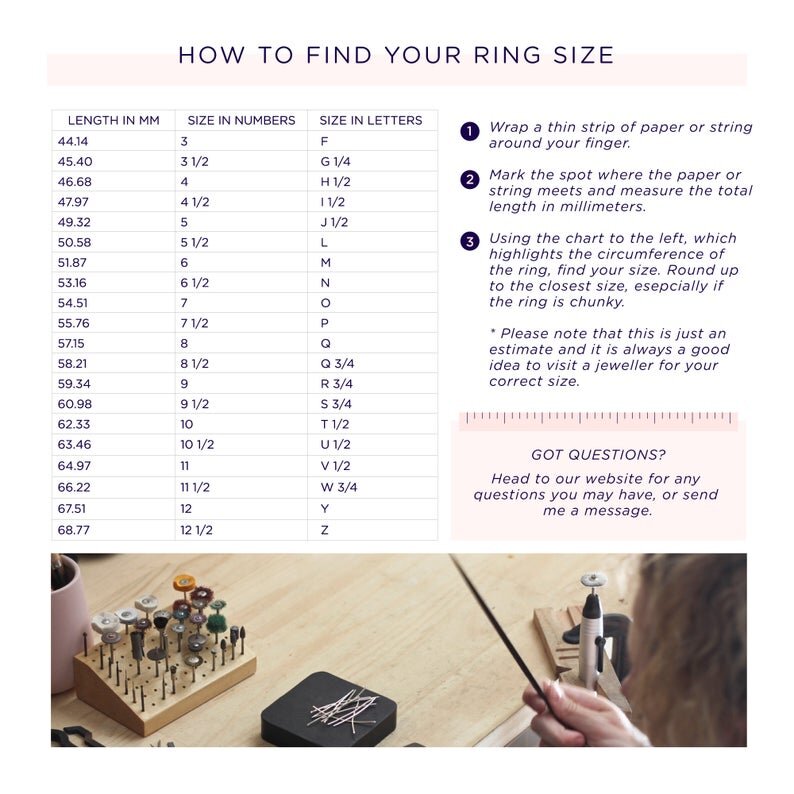 Bar Fingerprint Ring - Sterling Silver - Print Impression Kit + Ring