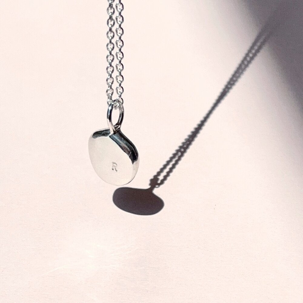 Mini Fingerprint Pendant - Sterling Silver - Fingerprint Impression Kit + Necklace
