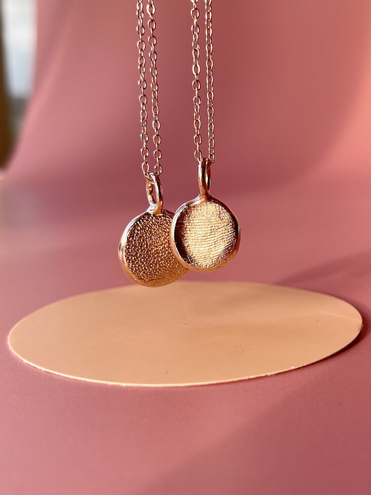 Fingerprint Pendant - 9ct Gold - Fingerprint Impression Kit + Necklace