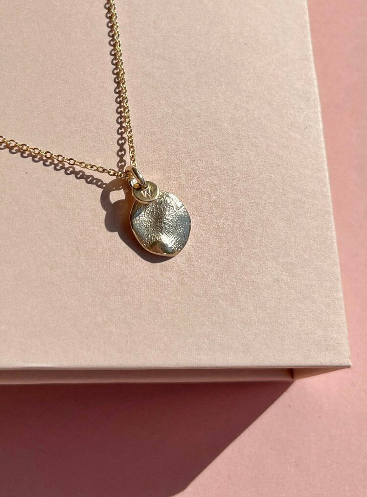 Mini Fingerprint Pendant - 9ct Gold - Fingerprint Impression Kit + Necklace