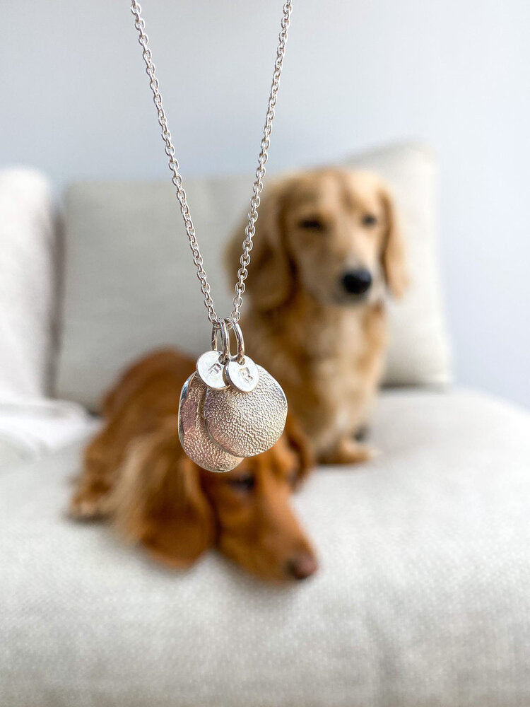 Mini Fingerprint Pendant - Sterling Silver - Fingerprint Impression Kit + Necklace