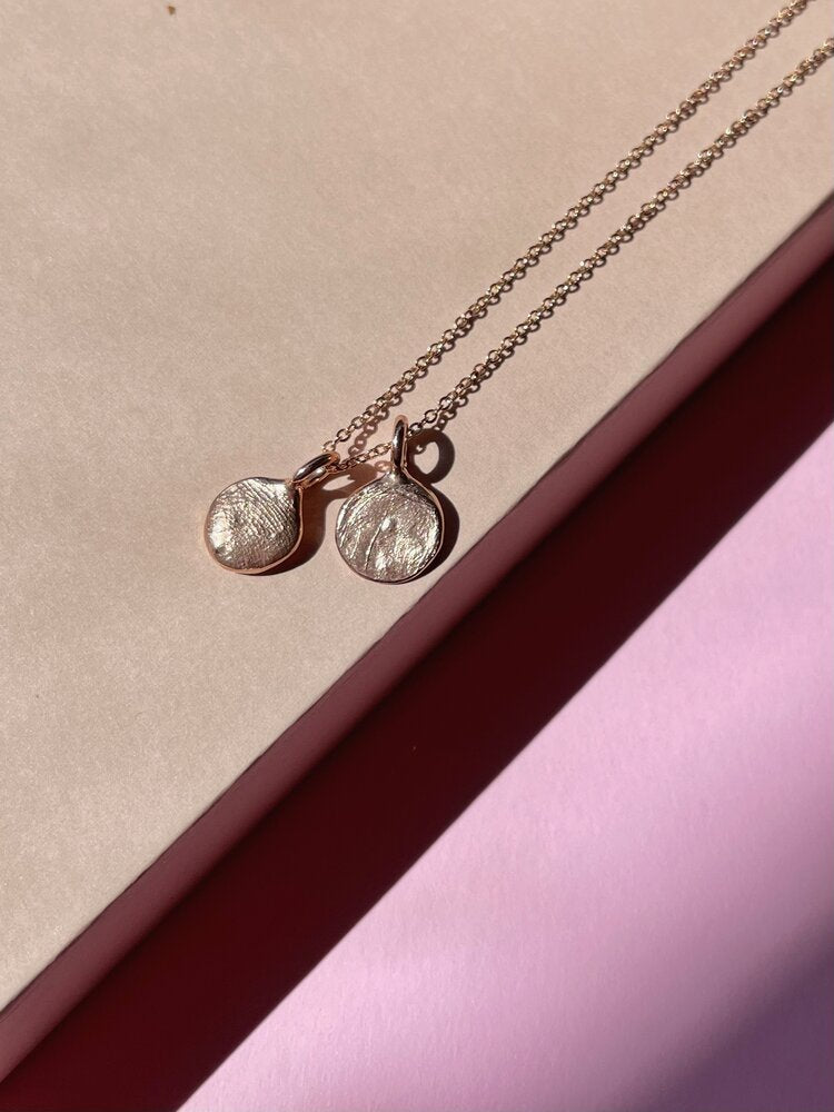 Mini Fingerprint Pendant - 9ct Gold - Fingerprint Impression Kit + Necklace