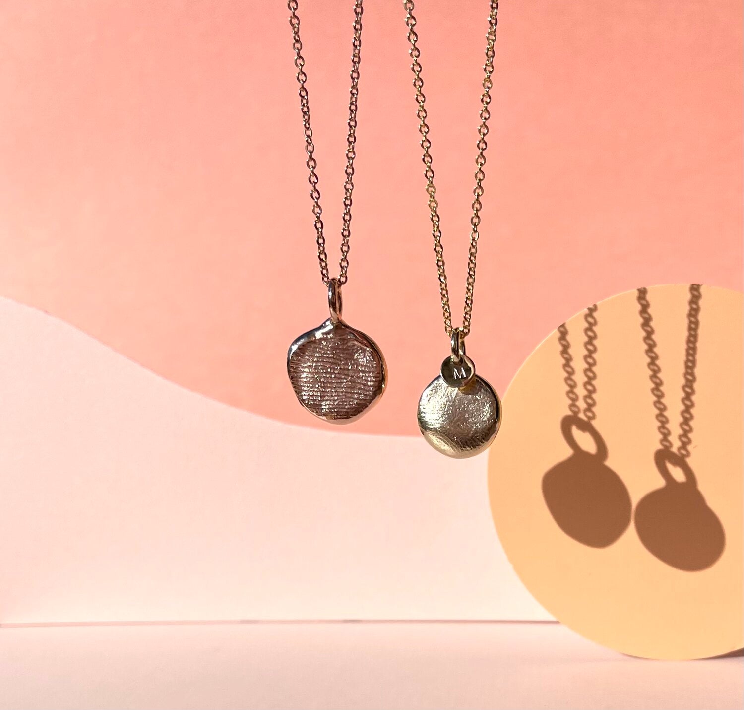 Mini Fingerprint Pendant - 9ct Gold - Fingerprint Impression Kit + Necklace