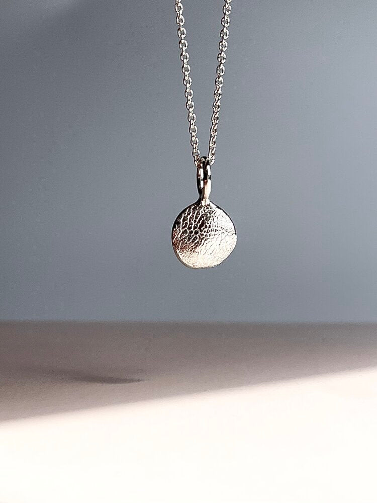 Mini Fingerprint Pendant - Sterling Silver - Fingerprint Impression Kit + Necklace