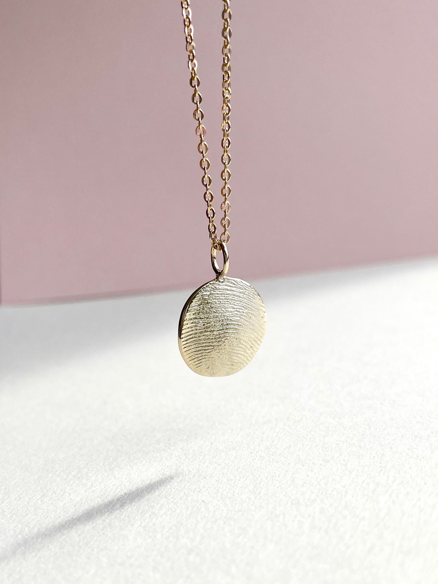 Fingerprint Pendant - 9ct Gold - Fingerprint Impression Kit + Necklace