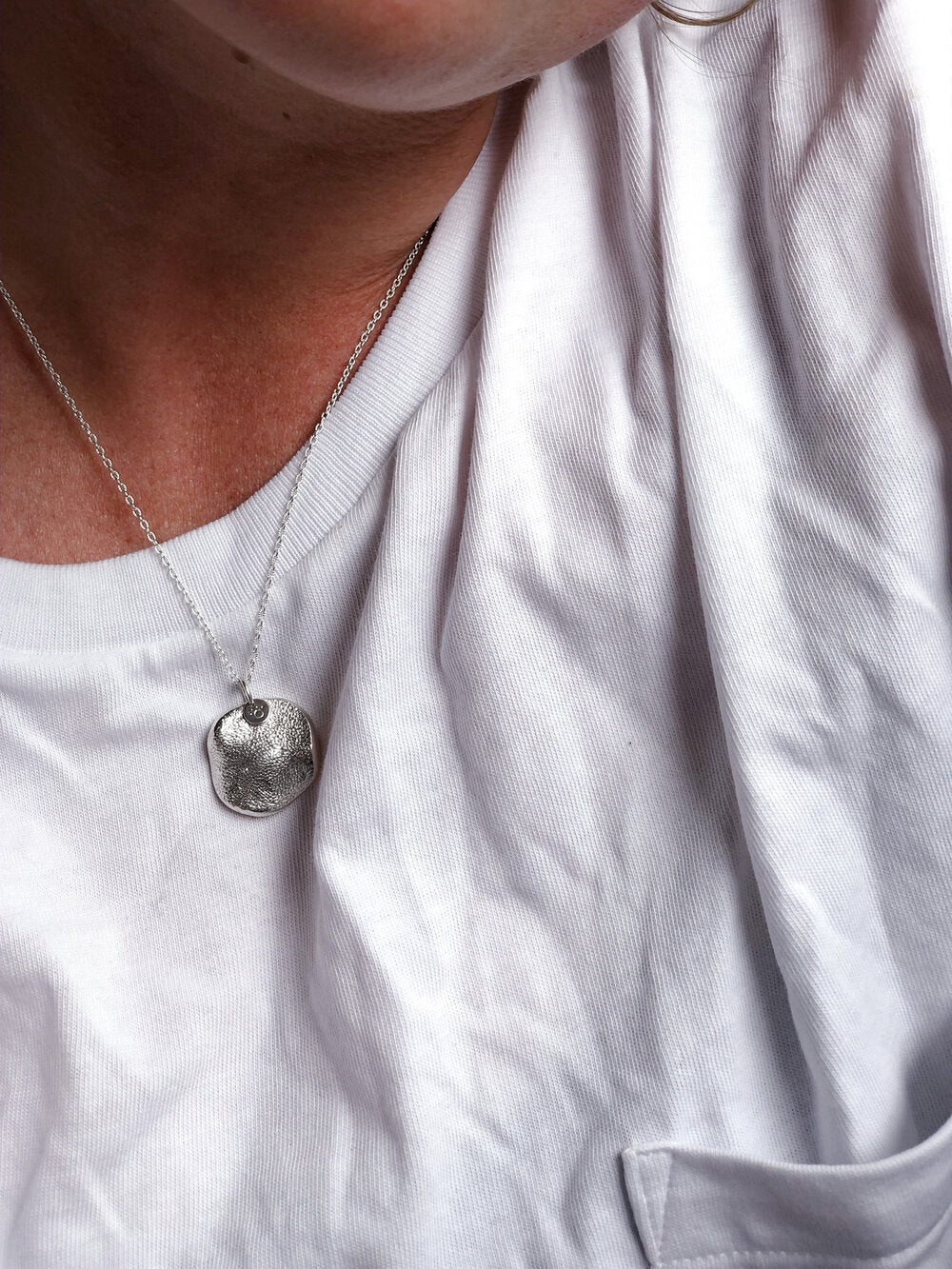 Pet Print Pendant - Sterling Silver or 9ct Gold - Fingerprint Impression Kit + Necklace