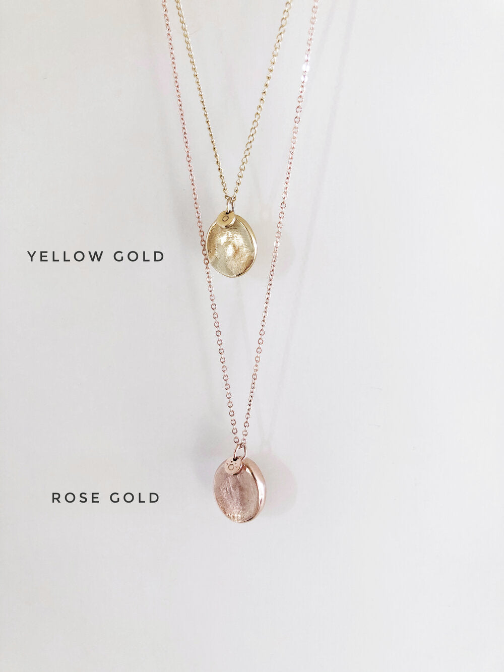 Infant Impression Pendant - 9ct Gold - Fingerprint Impression Kit + Necklace