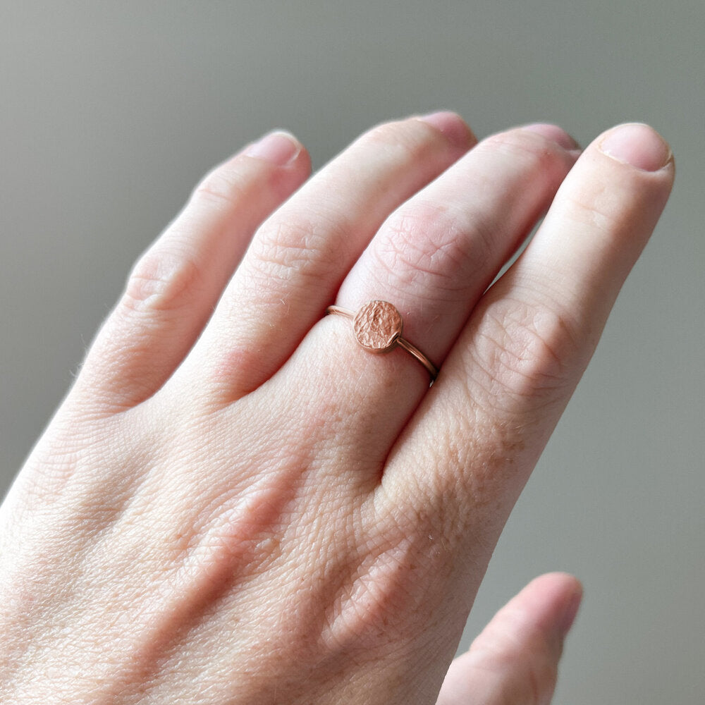 Oval or Circle Fingerprint Ring - 9ct Gold - Print Impression Kit + Ring