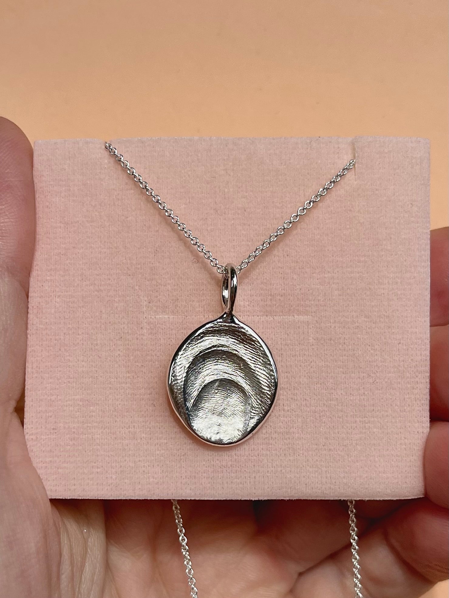 Fingerprint Pendant - Sterling Silver - Fingerprint Impression Kit + Necklace