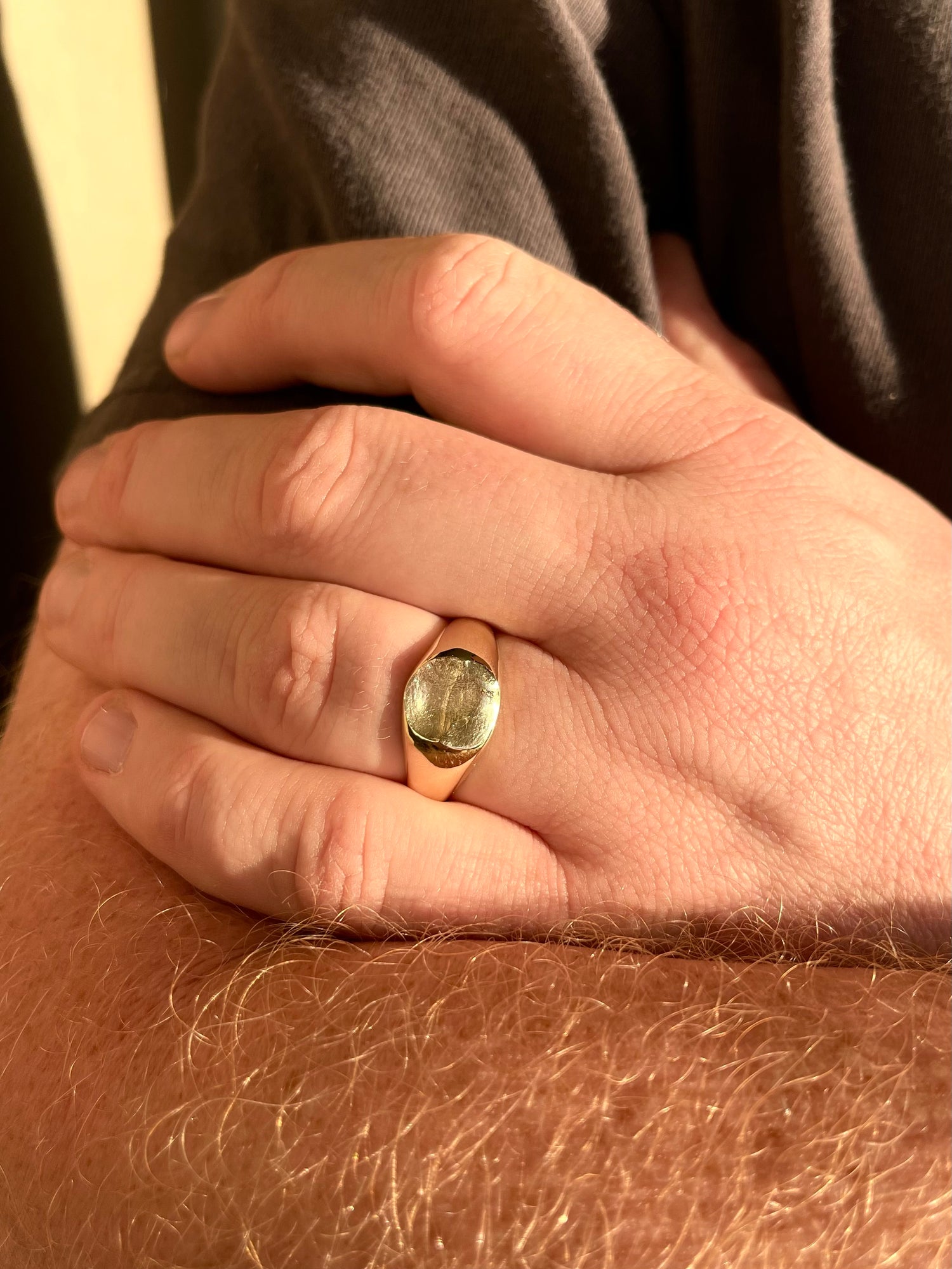 Signet Fingerprint Ring - Sterling Silver or 9ct Gold - Print Impression Kit + Ring