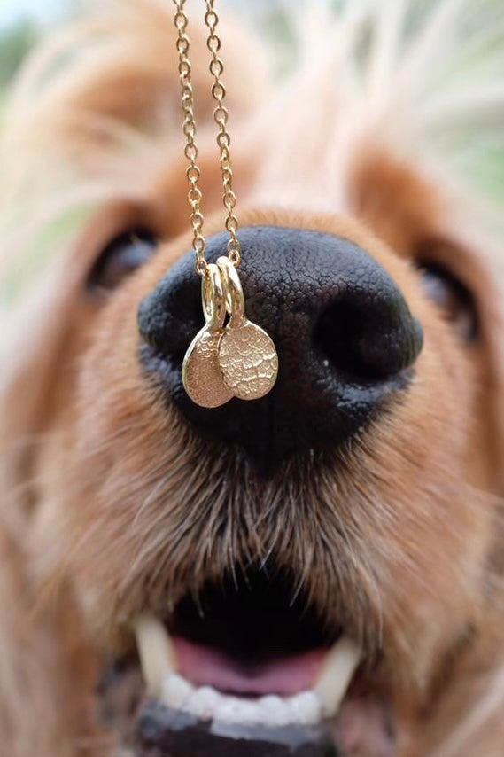 Oval or Circle Fingerprint Pendant - 9ct Gold - Fingerprint Impression Kit + Necklace