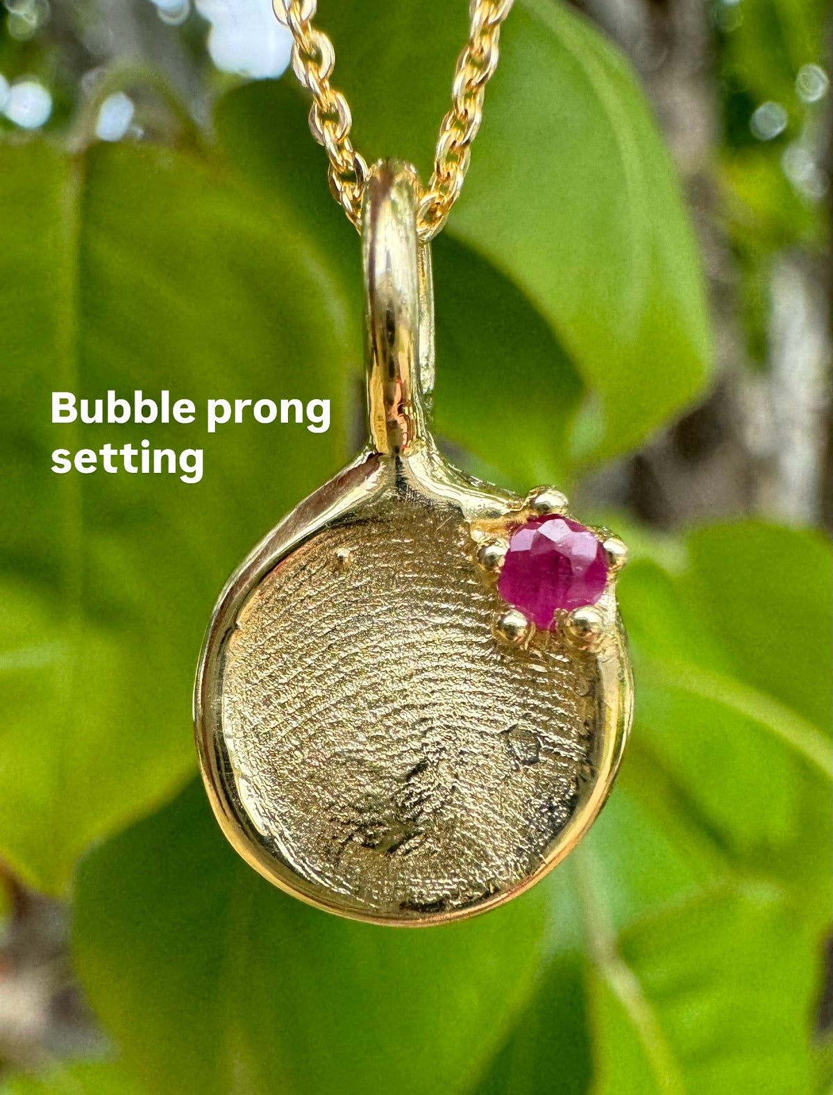 Add a Gemstone to your Fingerprint Pendant - Add On Only