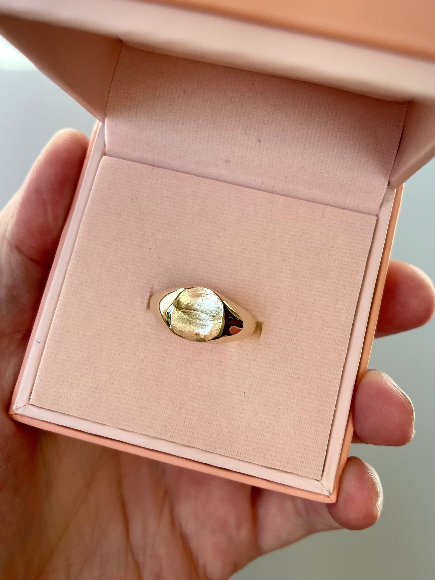 Signet Fingerprint Ring - Sterling Silver or 9ct Gold - Print Impression Kit + Ring