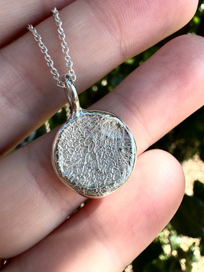Pet Print Pendant - Sterling Silver or 9ct Gold - Fingerprint Impression Kit + Necklace