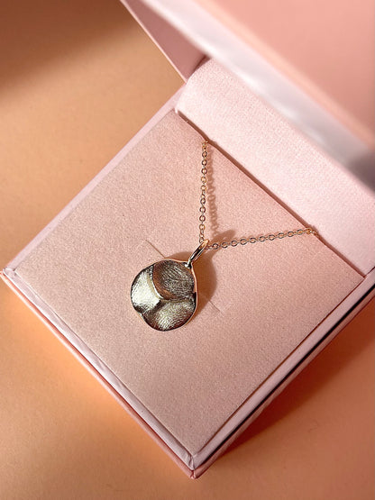 Fingerprint Pendant - 9ct Gold - Fingerprint Impression Kit + Necklace