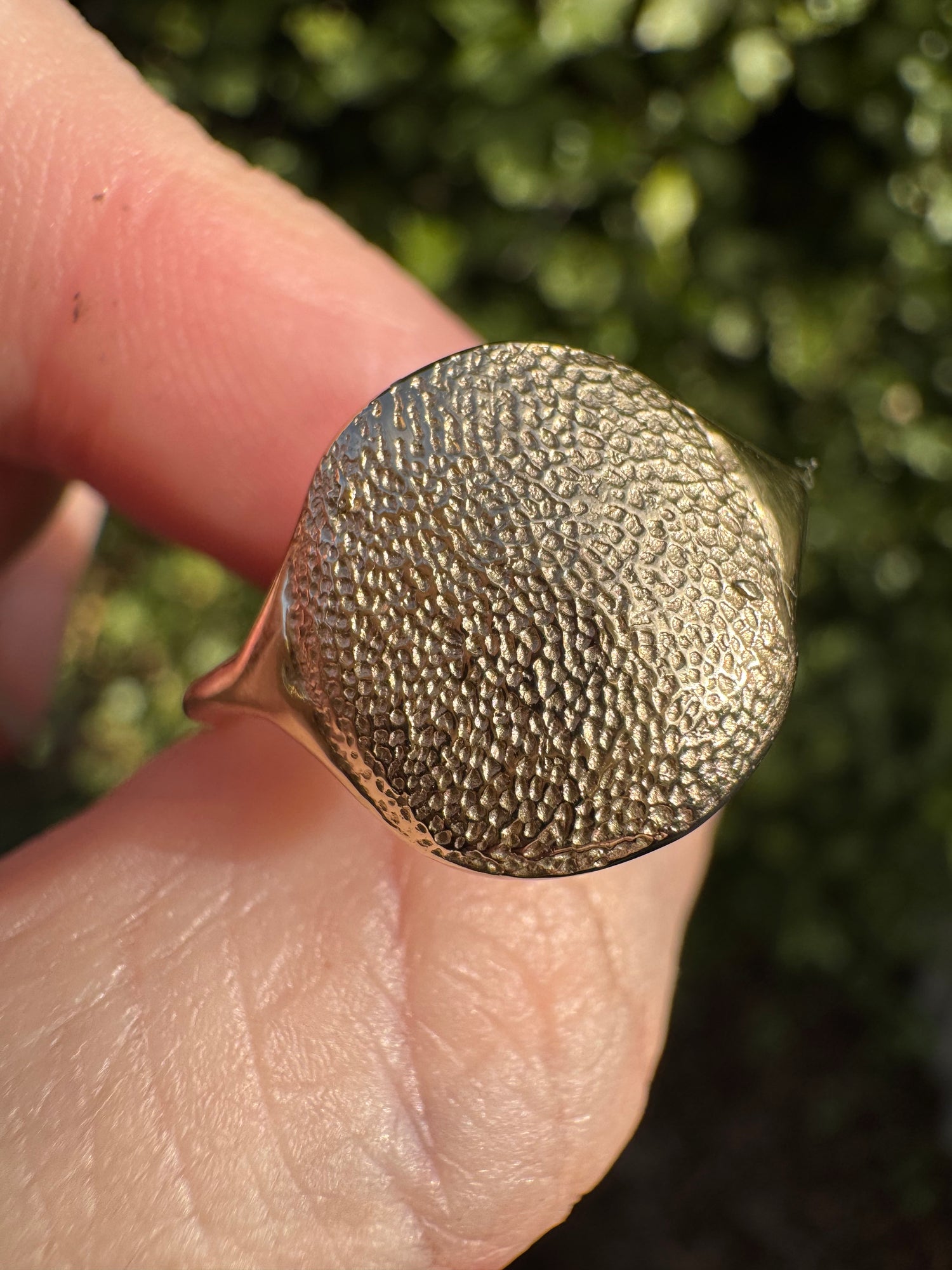Oval or Circle Fingerprint Ring - 9ct Gold - Print Impression Kit + Ring