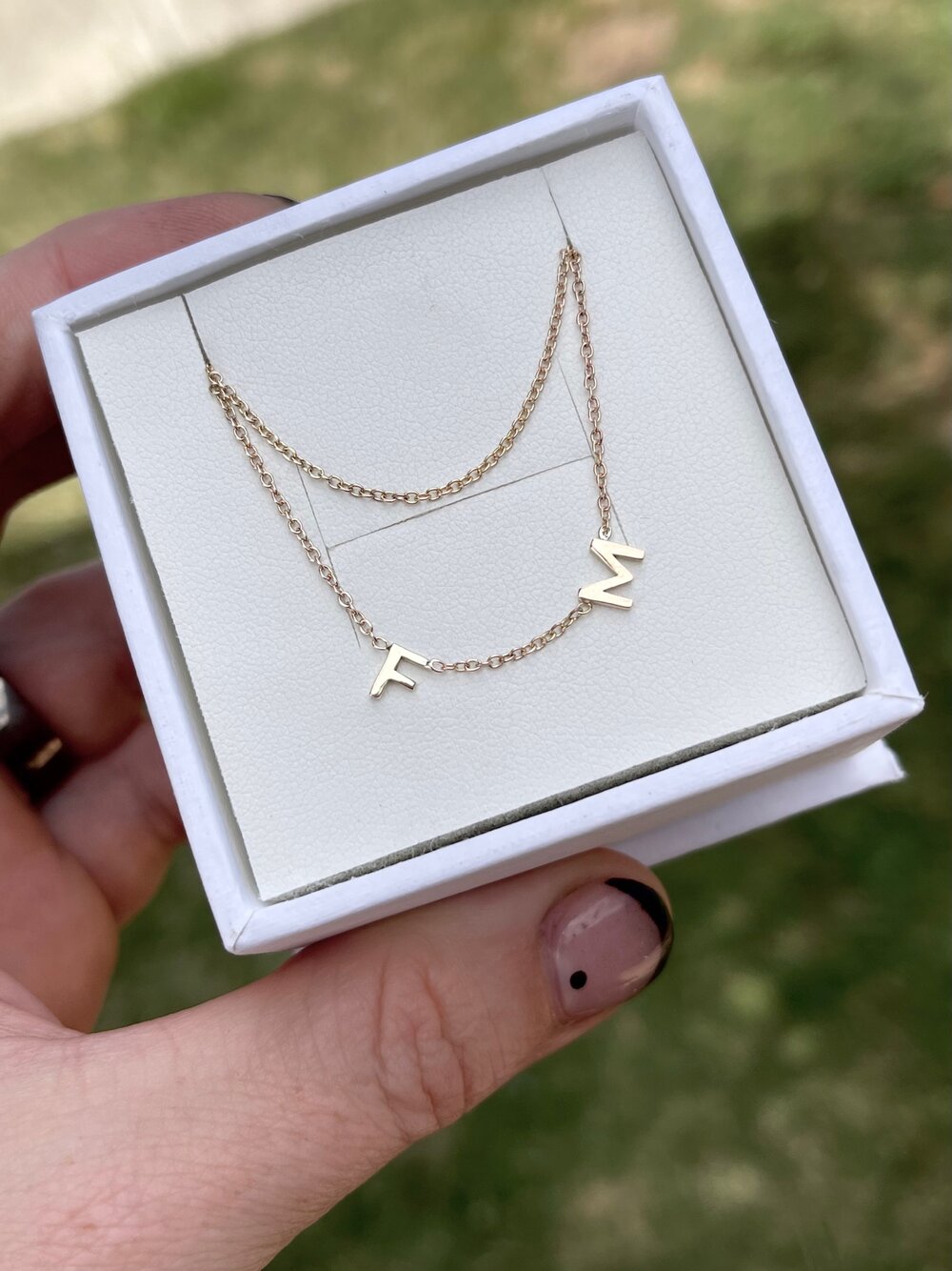 Tiny Alphabet Layering Necklace - Minimal Style Solid 9ct Gold Letter Necklace