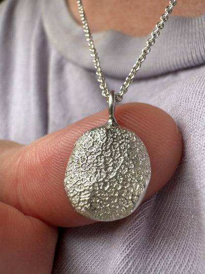 Pet Print Pendant - Sterling Silver or 9ct Gold - Fingerprint Impression Kit + Necklace