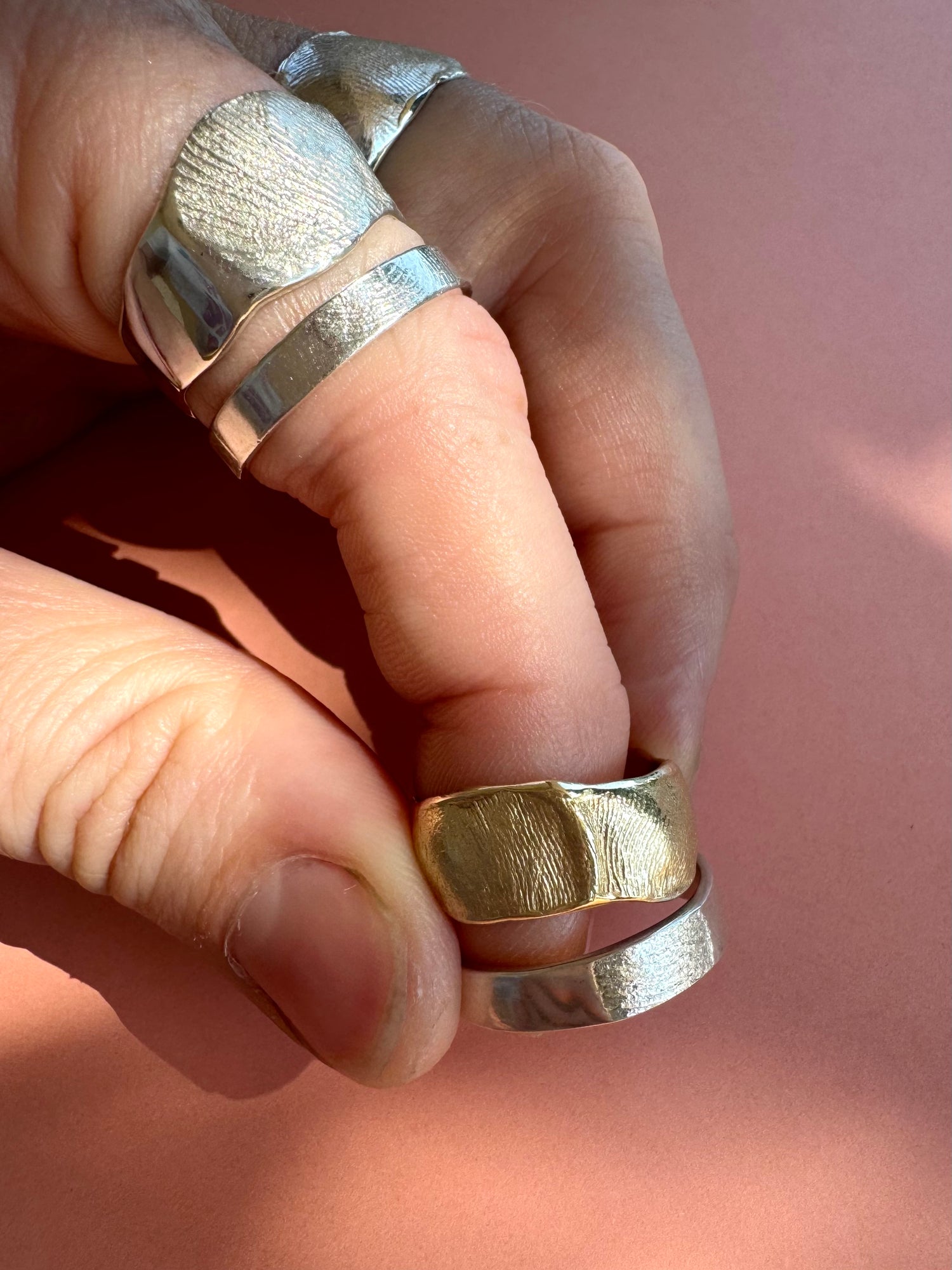 Band Fingerprint Ring - Sterling Silver or 9ct Gold - Print Impression Kit + Ring