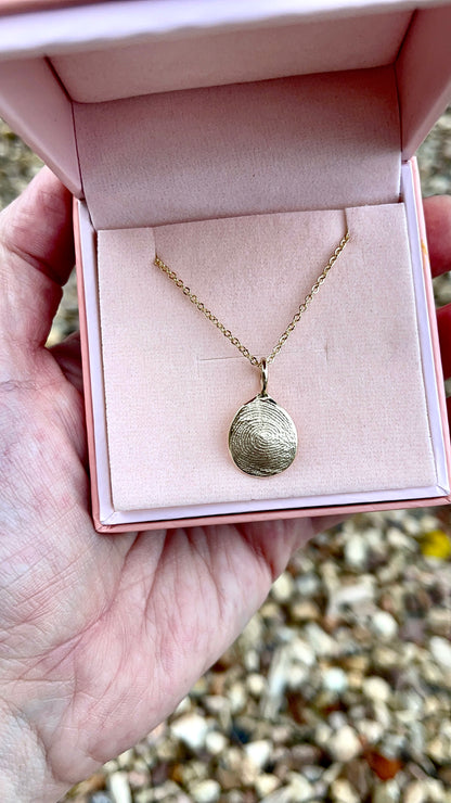 Fingerprint Pendant - 9ct Gold - Fingerprint Impression Kit + Necklace