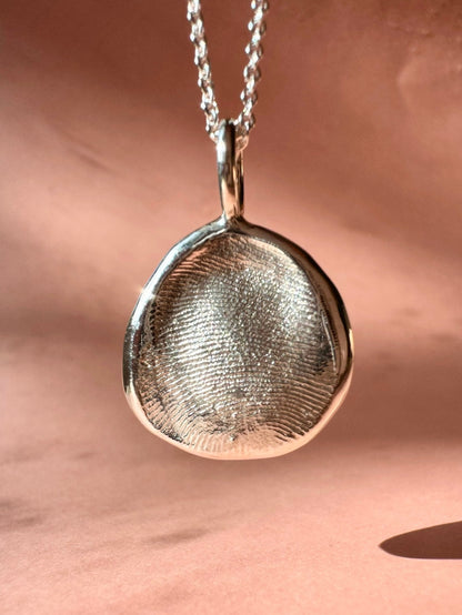 Fingerprint Pendant - Sterling Silver - Fingerprint Impression Kit + Necklace