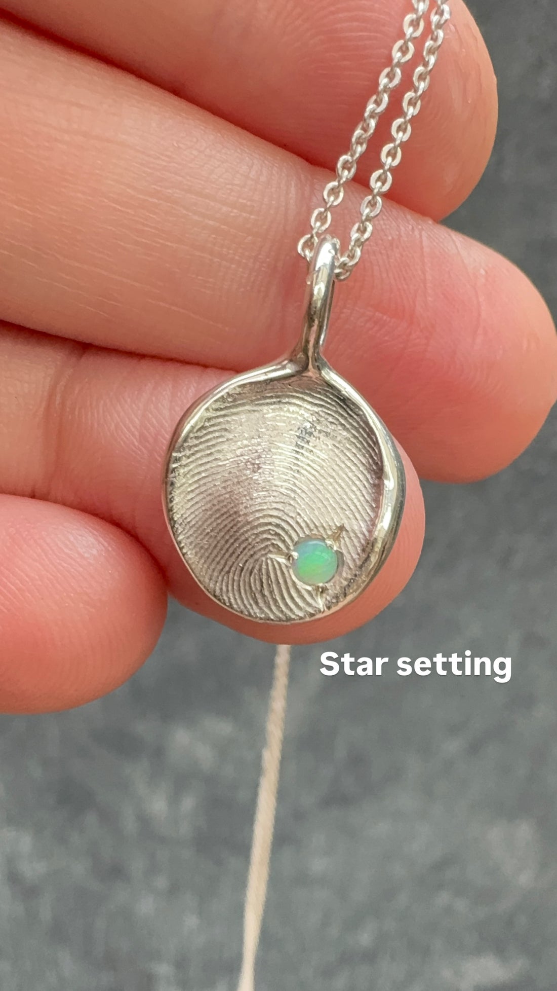 Add a Gemstone to your Fingerprint Pendant - Add On Only