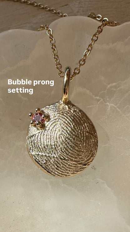 Add a Gemstone to your Fingerprint Pendant - Add On Only