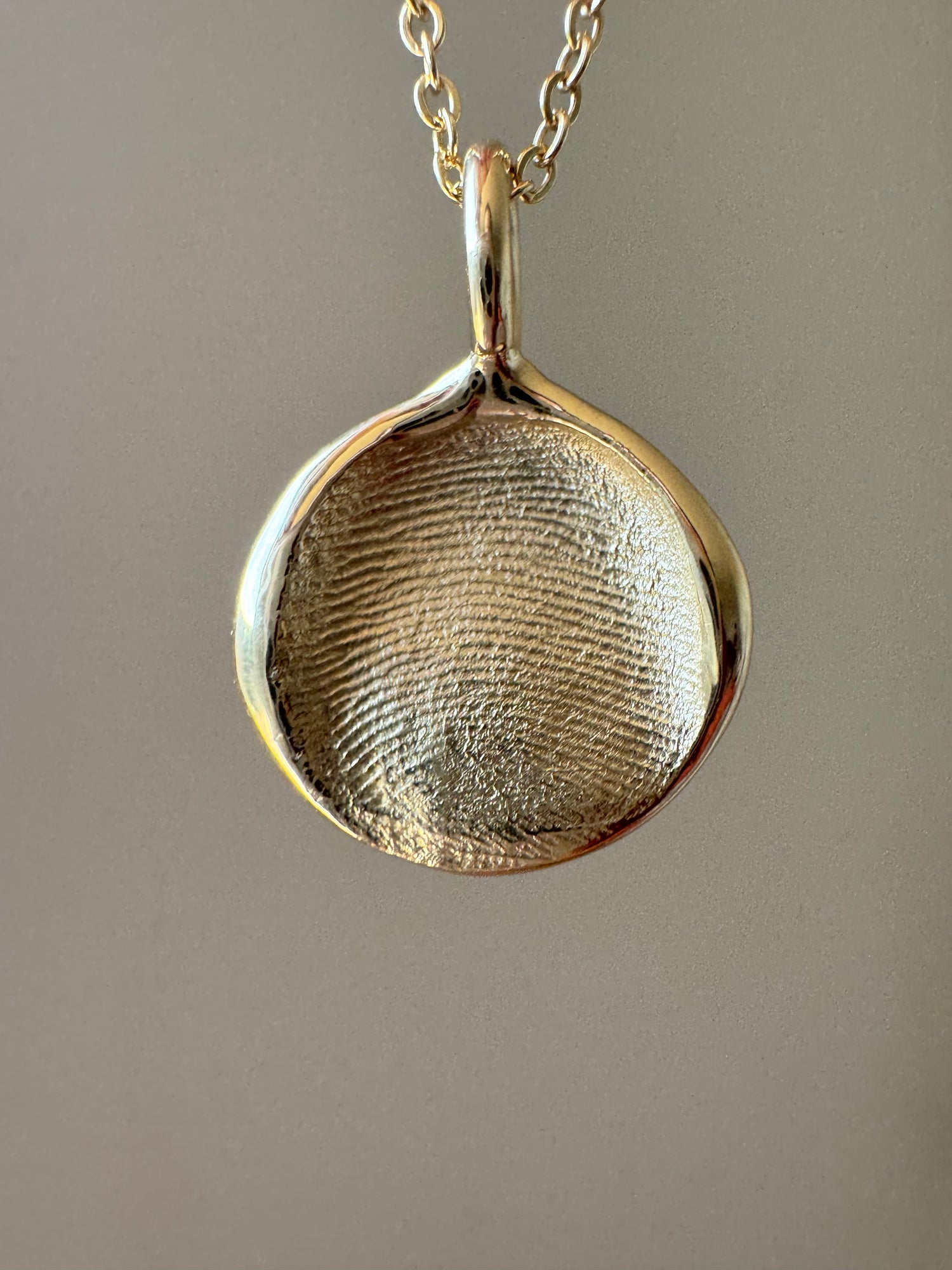 Fingerprint Pendant - 9ct Gold - Fingerprint Impression Kit + Necklace