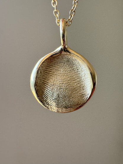 Fingerprint Pendant - 9ct Gold - Fingerprint Impression Kit + Necklace