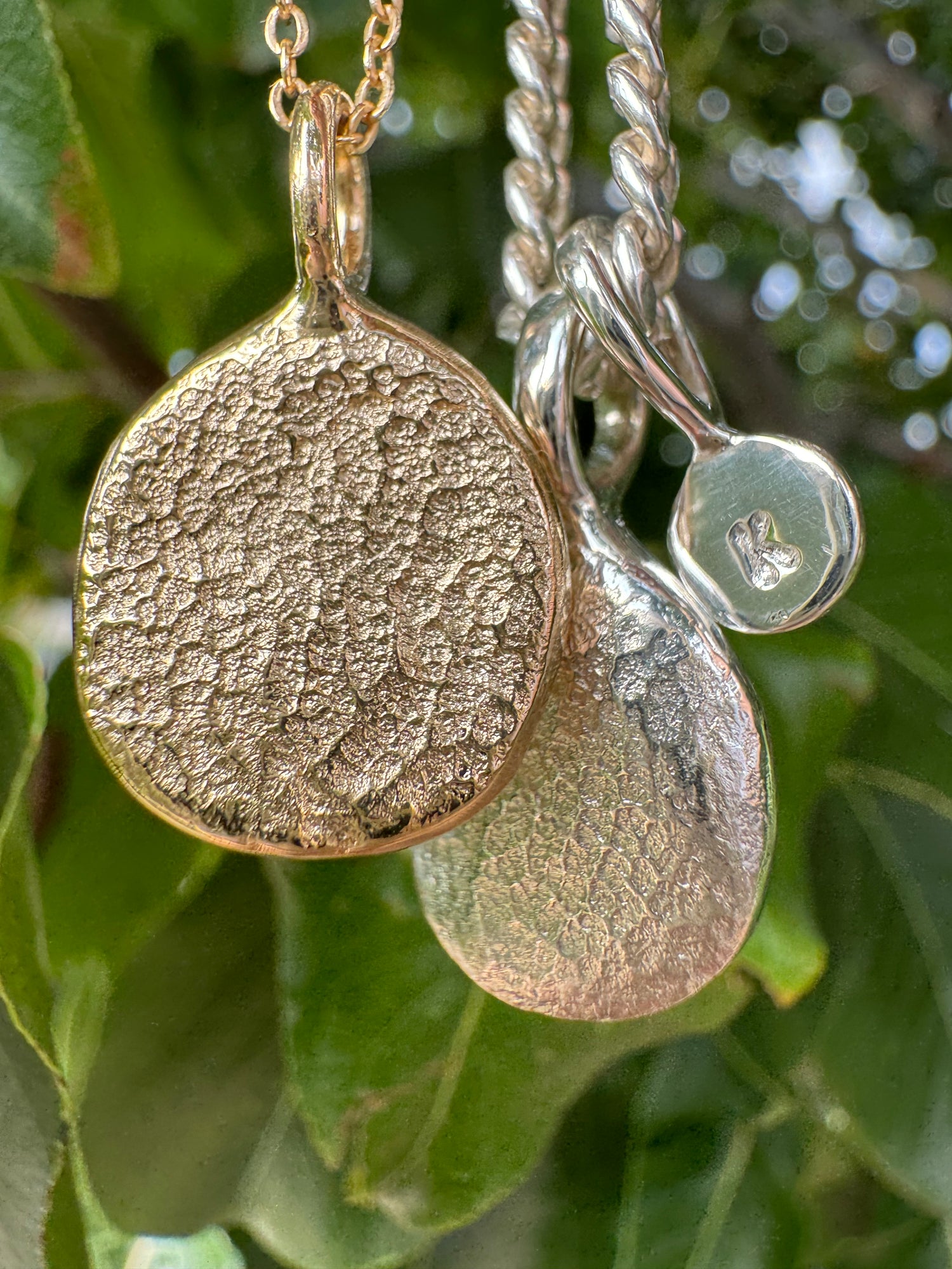 Pet Print Pendant - Sterling Silver or 9ct Gold - Fingerprint Impression Kit + Necklace