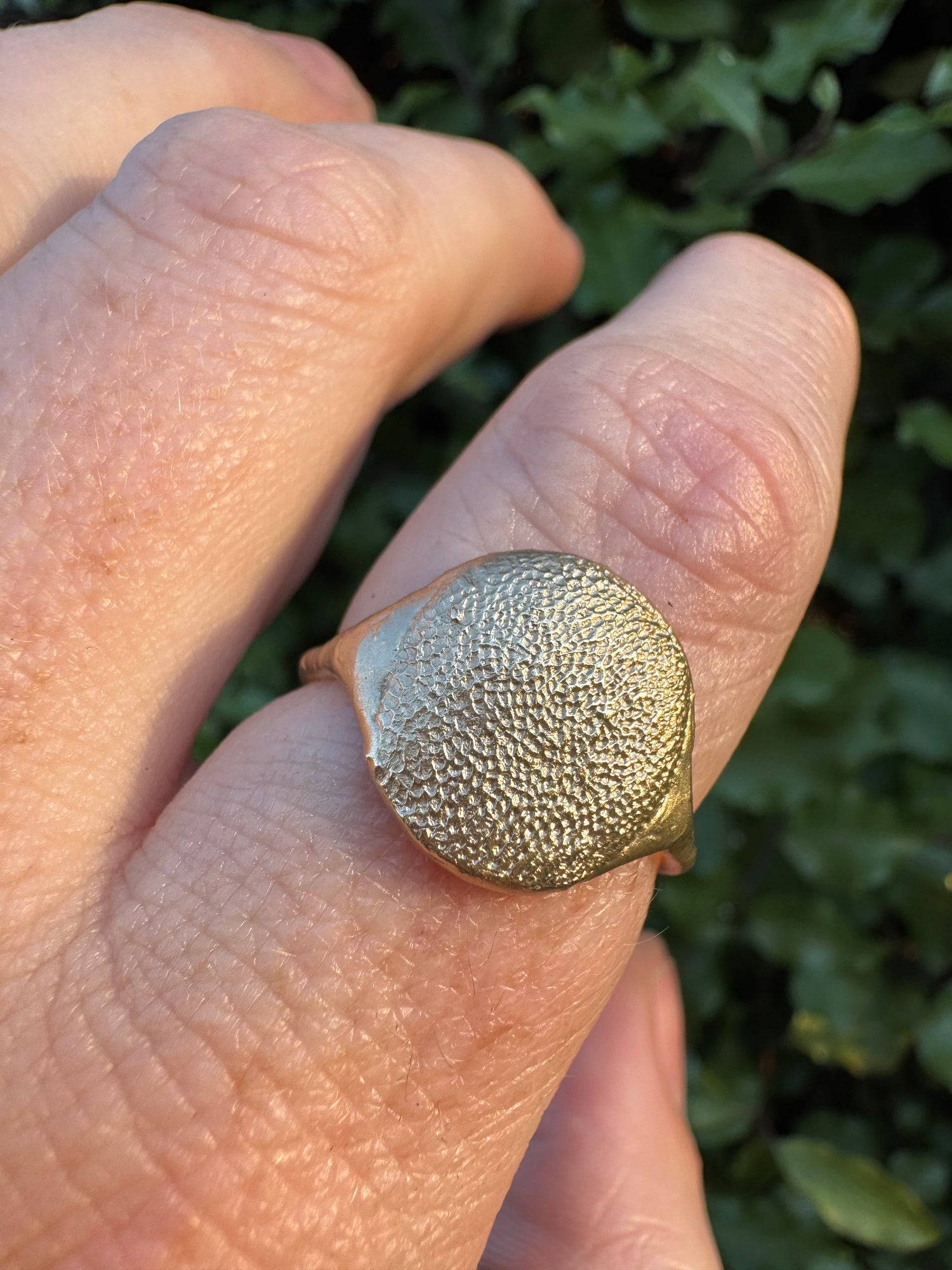 Oval or Circle Fingerprint Ring - 9ct Gold - Print Impression Kit + Ring