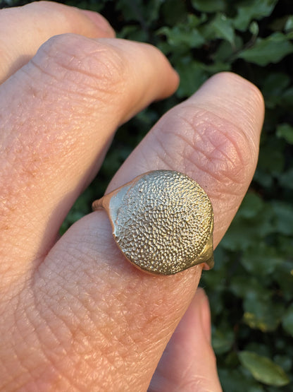 Oval or Circle Fingerprint Ring - 9ct Gold - Print Impression Kit + Ring