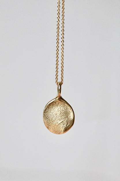 Fingerprint Pendant - 9ct Gold - Fingerprint Impression Kit + Necklace