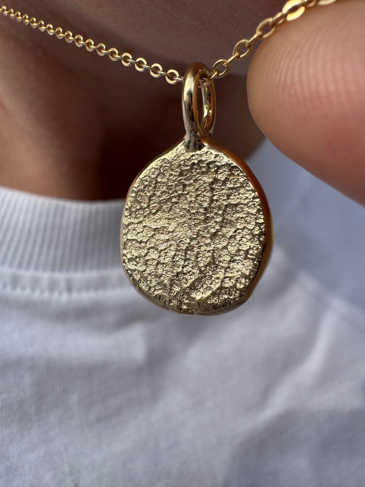 Pet Print Pendant - Sterling Silver or 9ct Gold - Fingerprint Impression Kit + Necklace