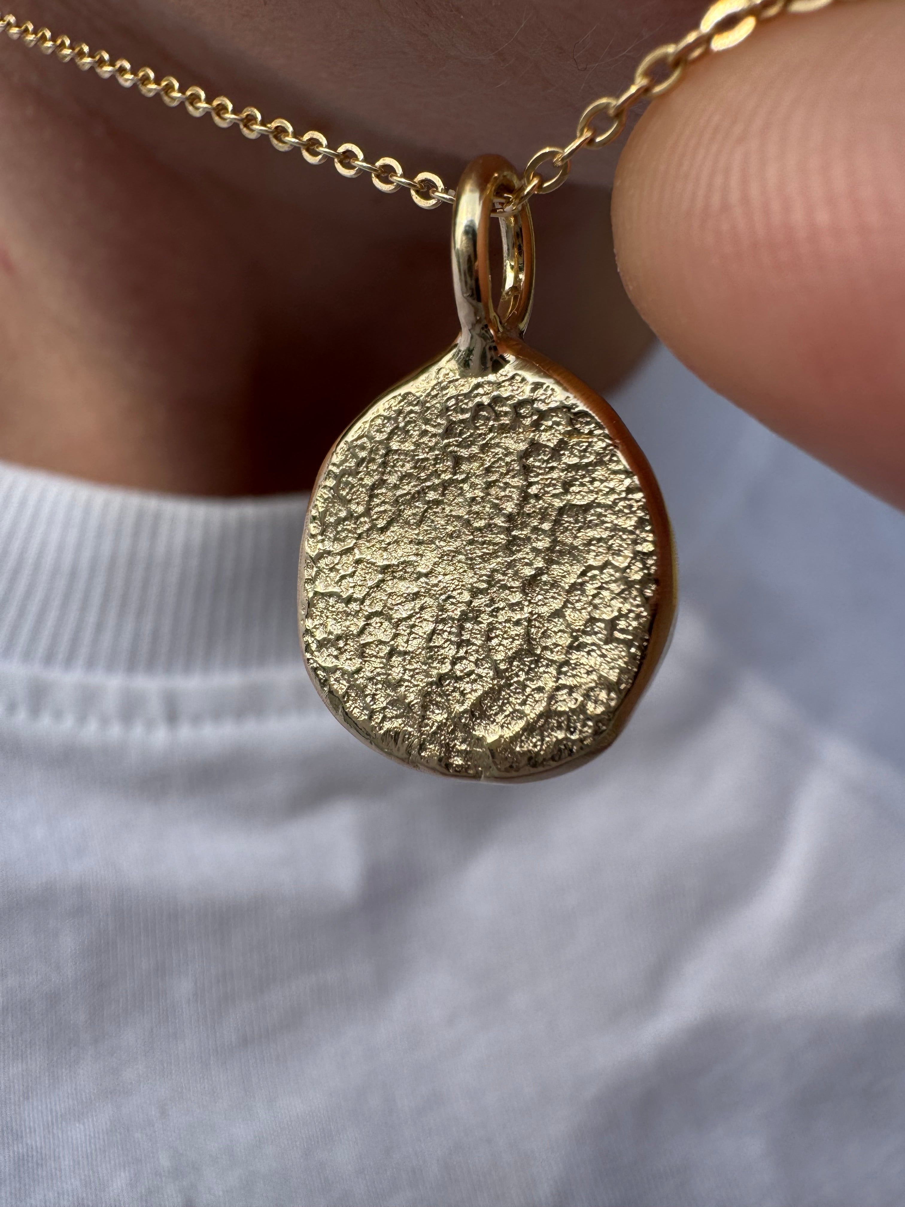 Pet Print Pendant - Sterling Silver or 9ct Gold - Fingerprint Impression Kit + Necklace