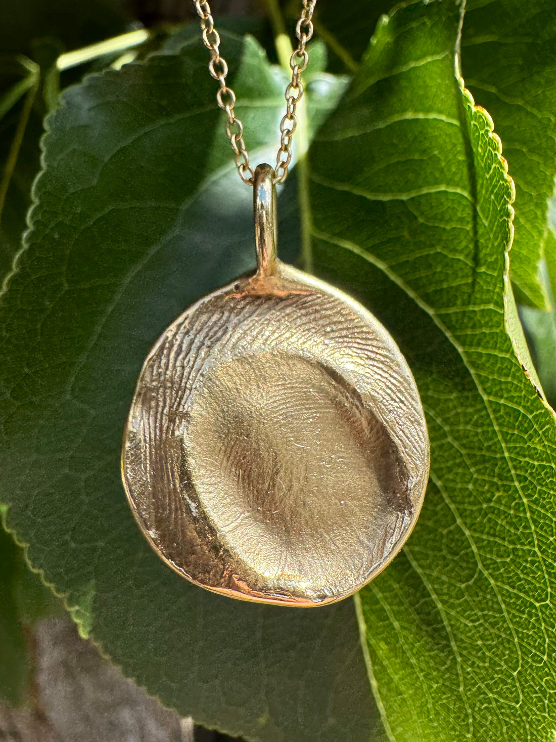 Fingerprint Pendant - 9ct Gold - Fingerprint Impression Kit + Necklace