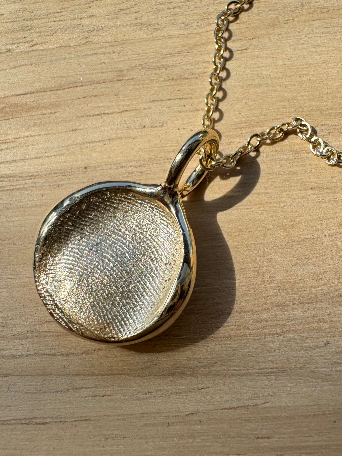 Fingerprint Pendant - 9ct Gold - Fingerprint Impression Kit + Necklace