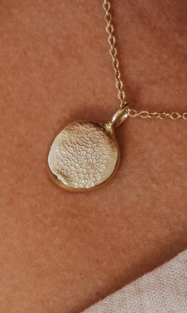 Pet Print Pendant - Sterling Silver or 9ct Gold - Fingerprint Impression Kit + Necklace