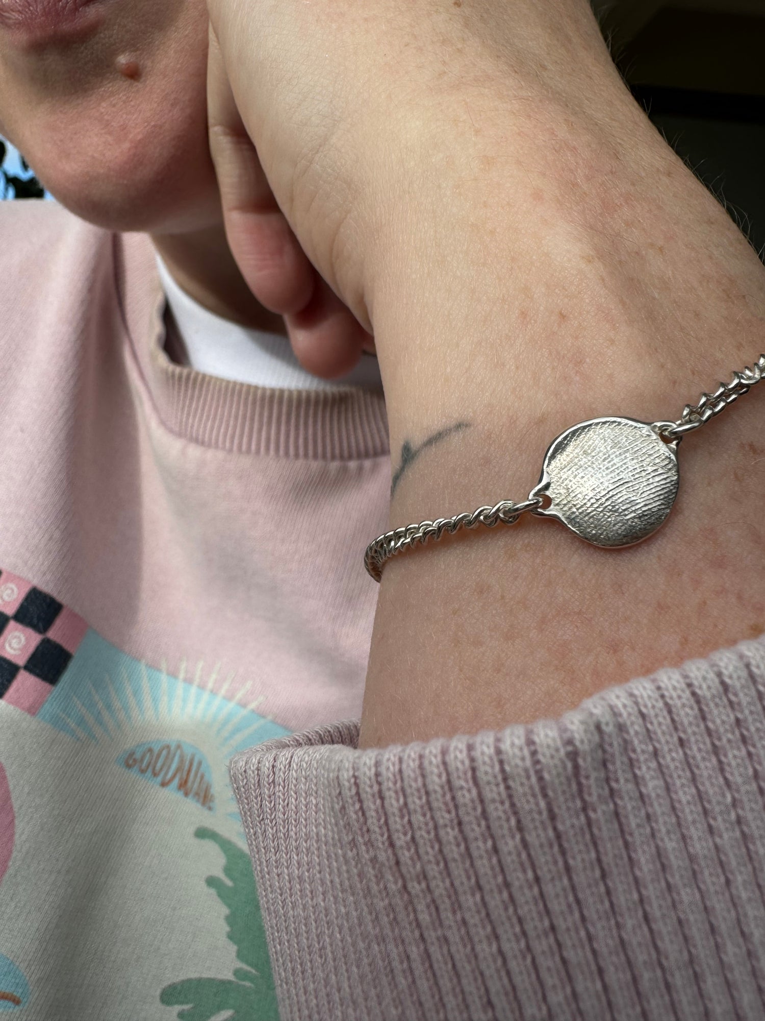 Mini Fingerprint Bracelet - Sterling Silver