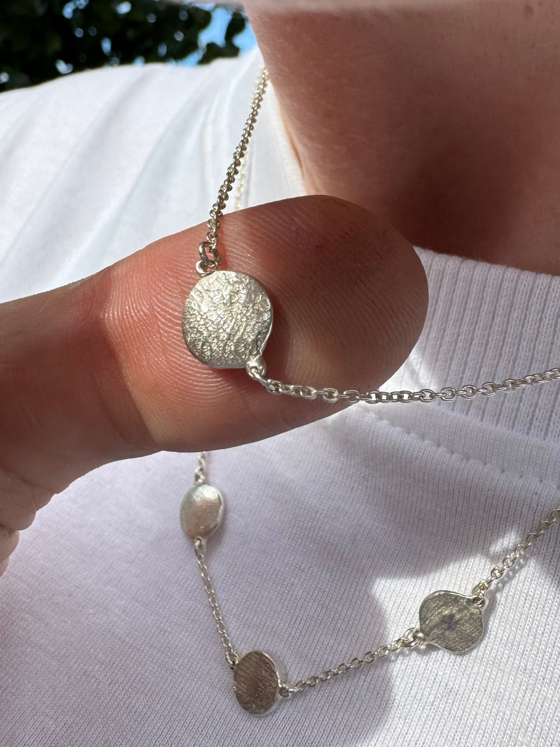 X-Mini Fingerprint Necklace - Sterling Silver