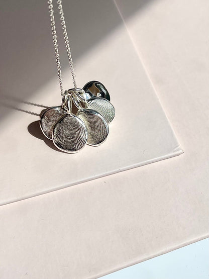 Fingerprint Pendant Add On - Silver and Gold options - ORDER UPGRADE ONLY
