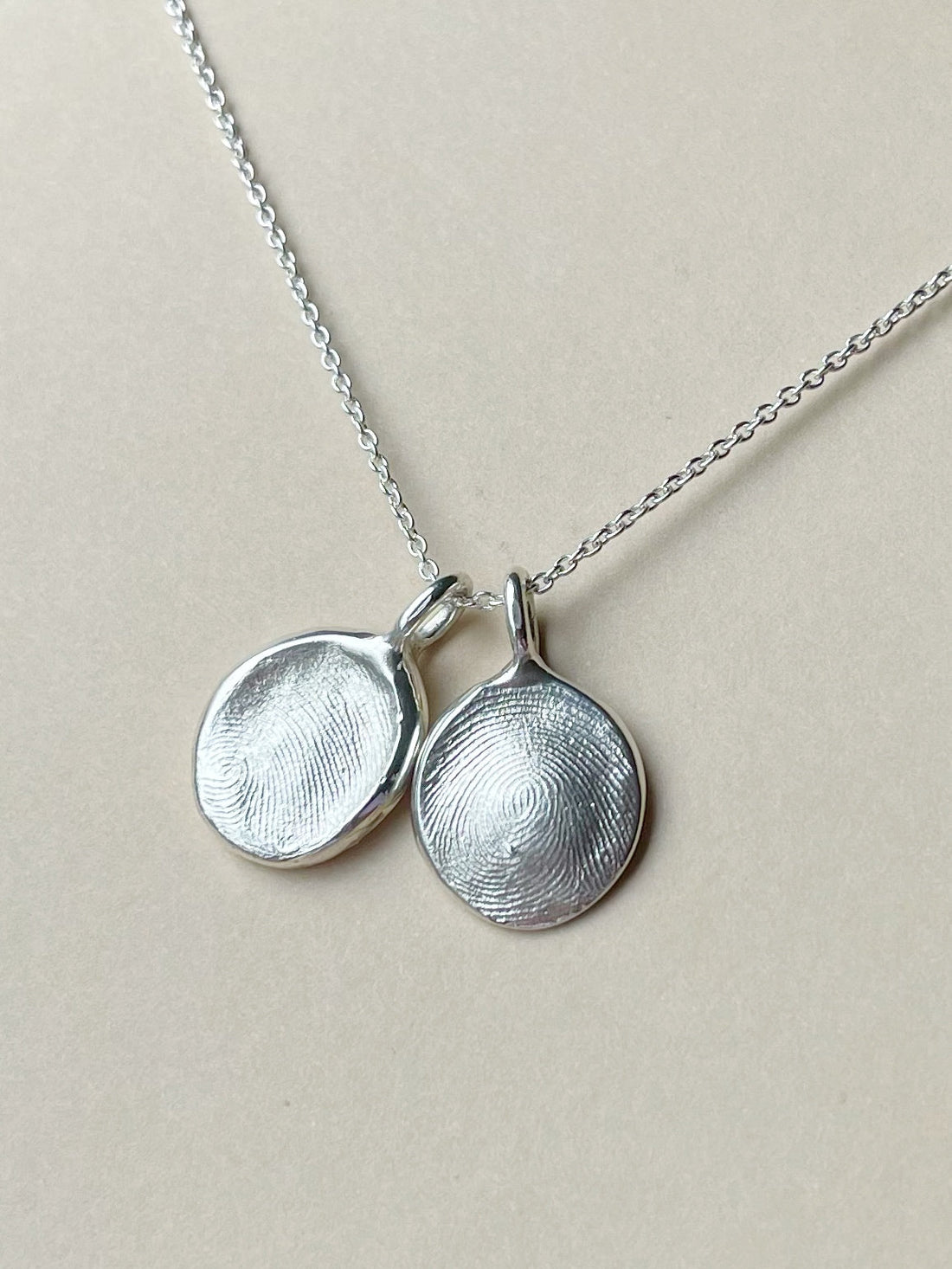 Fingerprint Pendant Add On - Silver and Gold options - ORDER UPGRADE ONLY