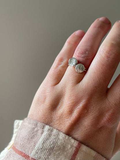 Oval or Circle Fingerprint Ring - Sterling Silver - Print Impression Kit + Ring