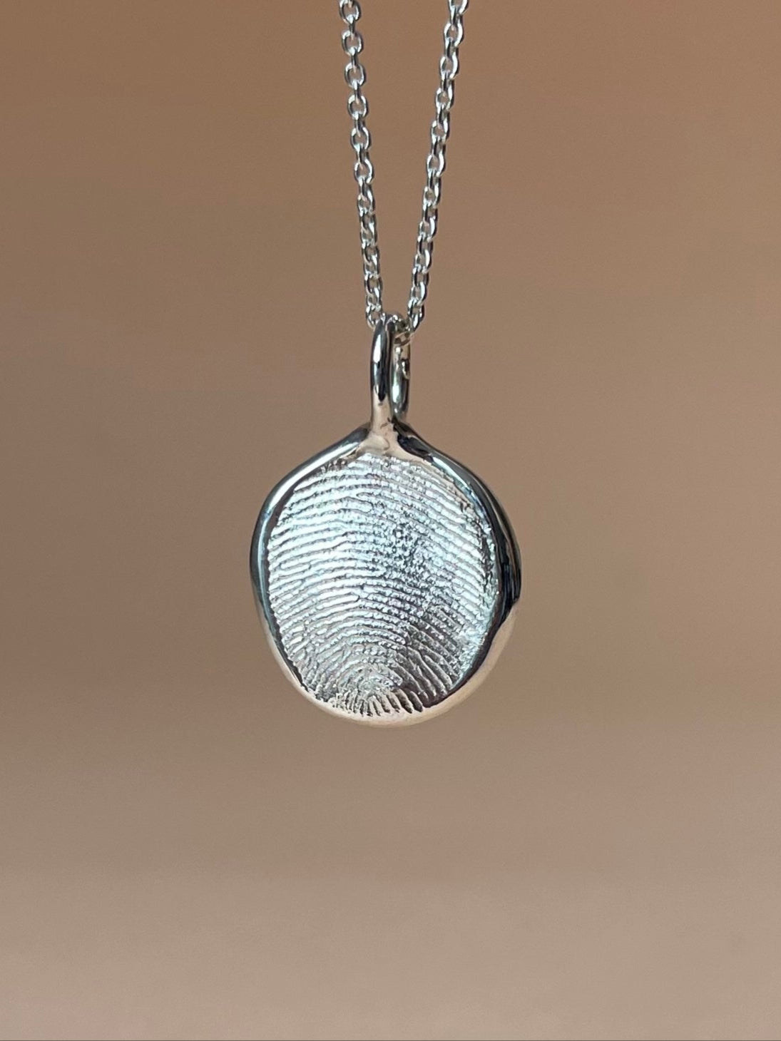 Fingerprint Pendant - Sterling Silver - Fingerprint Impression Kit + Necklace