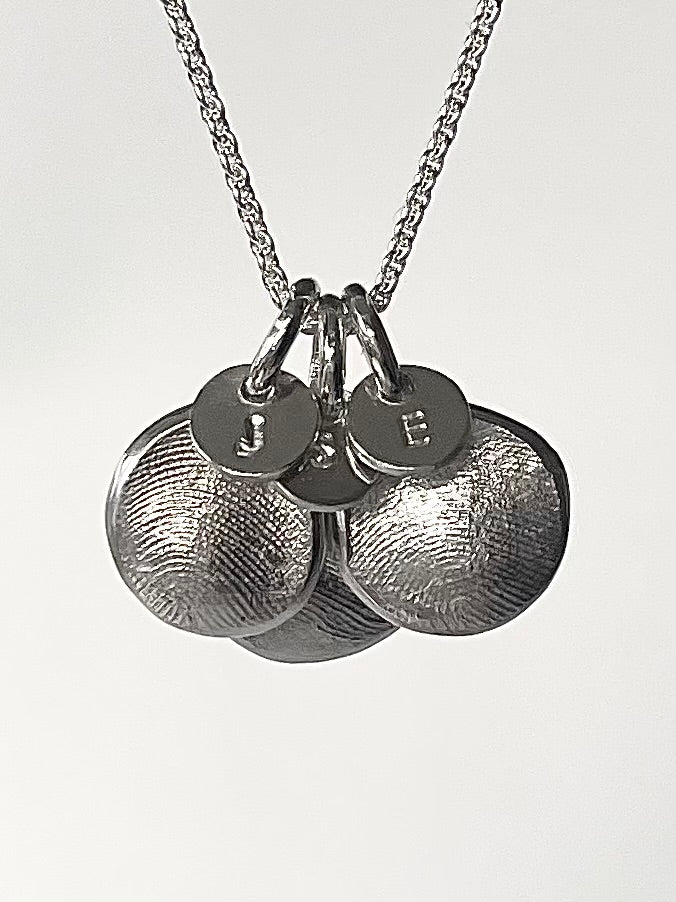 Fingerprint Pendant - Sterling Silver - Fingerprint Impression Kit + Necklace