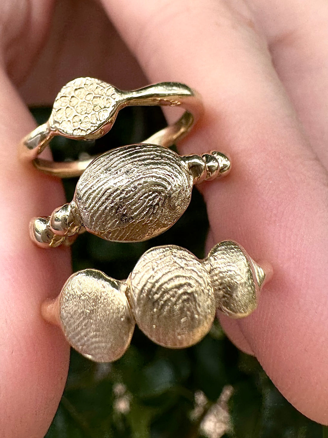 X-Mini Fingerprint Ring - 9ct gold